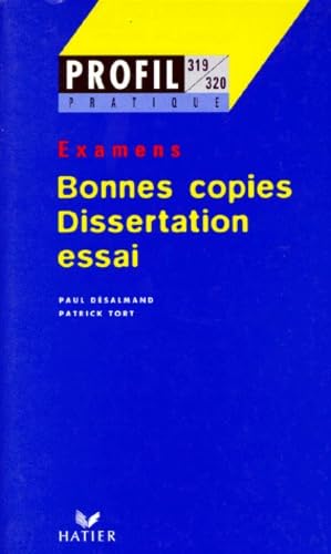 Beispielbild fr Bonnes Copies De Bac : Franais, Dissertation, Essai Littraire zum Verkauf von RECYCLIVRE