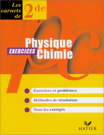 9782218719639: Physique-chimie, seconde, carnet d'exercices