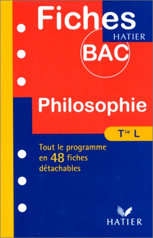 Beispielbild fr Fiches Bac philosophie, terminale L zum Verkauf von medimops