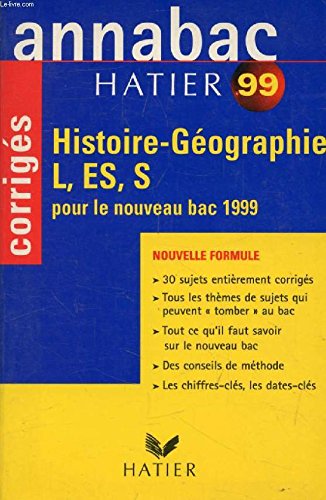 9782218724527: Histoire-gographie L, ES, S (Annabac)