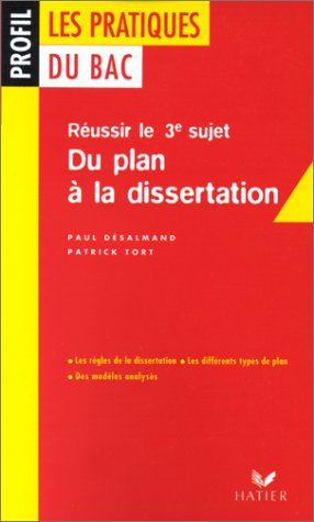 Beispielbild fr Du Plan  La Dissertation De Franais zum Verkauf von RECYCLIVRE