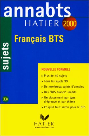 Beispielbild fr AnnaBTS, sujets 2000 - franais BTS zum Verkauf von Ammareal
