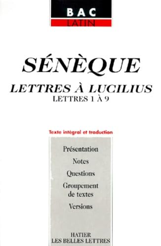 9782218733680: Snque, lettre  Lucilius (lettres de 1  9)