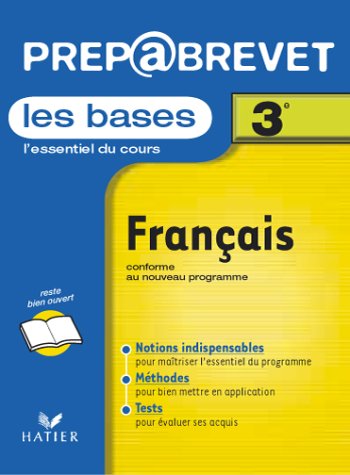 Stock image for PREPABREVET BASES DE FRANCAIS 3E for sale by LiLi - La Libert des Livres