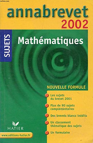 Beispielbild fr Mathmatiques. Sujets 2002 zum Verkauf von Ammareal