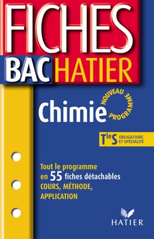 Beispielbild fr Fiches Bac Hatier : Chimie, terminale S - Enseignements obligatoire et de spcialit zum Verkauf von Ammareal