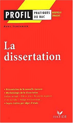 Beispielbild fr La dissertation (French Edition) zum Verkauf von ThriftBooks-Atlanta