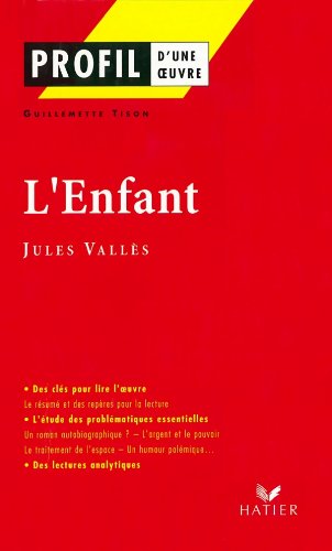 Beispielbild fr Profil d'une oeuvre - valles : l'enfant zum Verkauf von Ammareal