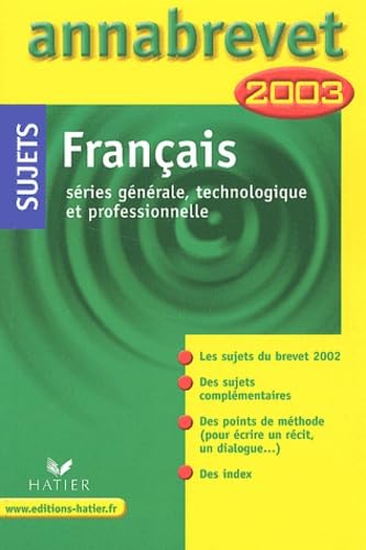 Imagen de archivo de Franais : Srie gnrale, technologique et professionnelle a la venta por Librairie Th  la page