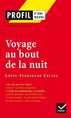 9782218744853: Profil d'une oeuvre : Voyage au bout de la nuit, Louis-Ferdinand Cline