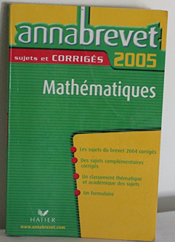 Beispielbild fr Mathmatiques : Sujets et corrigs zum Verkauf von Ammareal