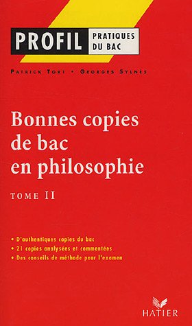 Beispielbild fr Bonnes Copies De Bac En Philosophie : Tome 2 zum Verkauf von RECYCLIVRE