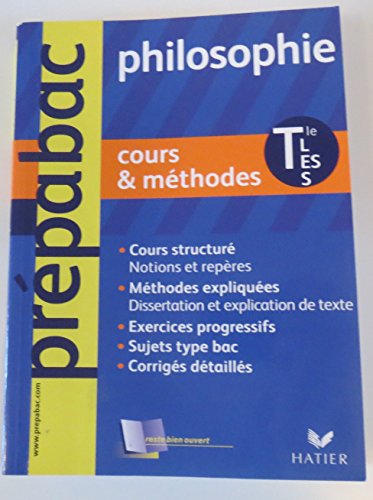 Stock image for Philosophie Tle L, ES, S : Cours & mthodes for sale by Ammareal