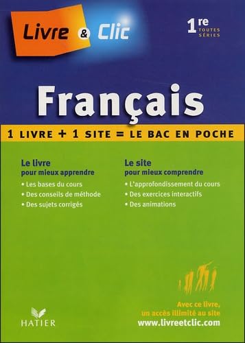 9782218751943: Franais 1e toutes sries (Livre & clic)