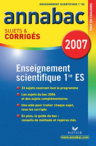 Stock image for Enseignement scientifique 1e ES : Sujets et corrigs for sale by Ammareal