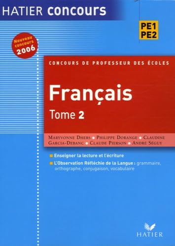 Stock image for Concours de professeur des cole, tome 2 : Franais for sale by Ammareal