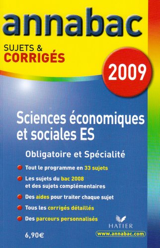 Stock image for Sciences conomiques et sociales ES : Sujets et corrigs for sale by Ammareal