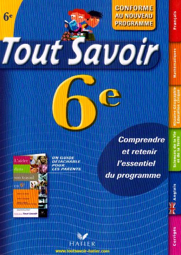 Stock image for Tout Savoir 6e for sale by RECYCLIVRE