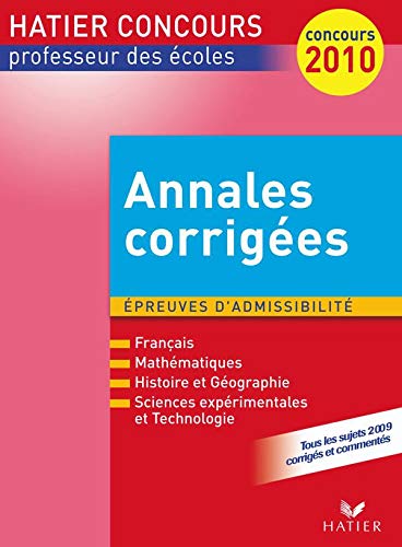 Beispielbild fr Hatier Concours 2010 CRPE - Annales corriges zum Verkauf von Ammareal
