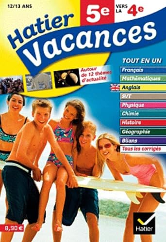 Stock image for Cahier de vacances de la 5e vers la 4e - Hatier Vacances: Rvisions toutes matires for sale by Ammareal