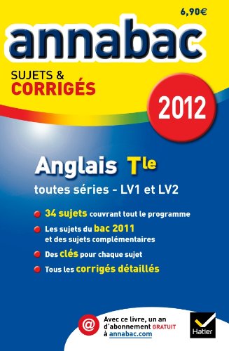 9782218948817: Anglais Tle toutes sries LV1 et LV2: Sujets et corrigs