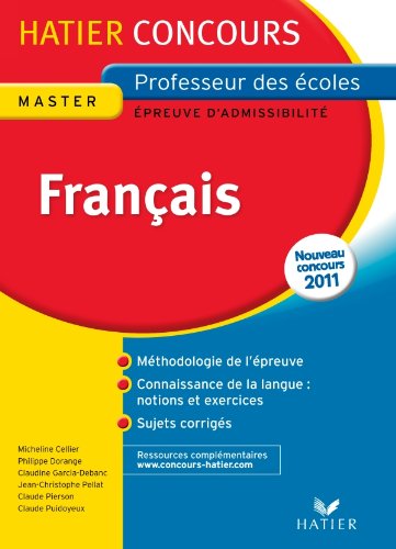 Stock image for Concours de professeur des coles, Franais : Epreuve crite d'admissibilit for sale by Ammareal