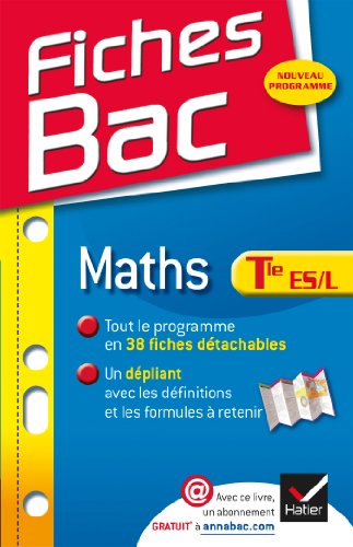 Imagen de archivo de Fiches Bac Maths Tle ES,L a la venta por medimops