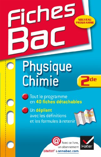 9782218962318: Fiches Bac Physique-Chimie 2de: Fiches de cours - Seconde