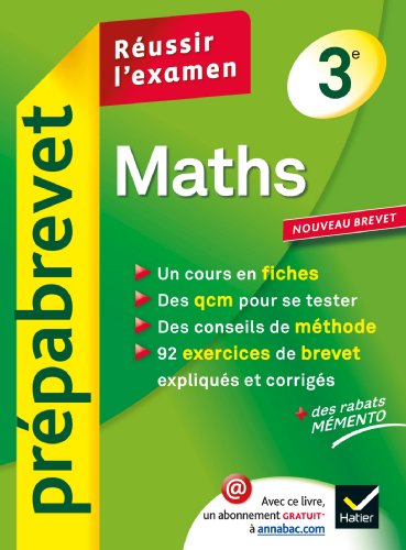 9782218962424: Maths 3e - Prpabrevet Russir l'examen: Cours et sujets corrigs brevet - Troisime (Prpabrevet (6))