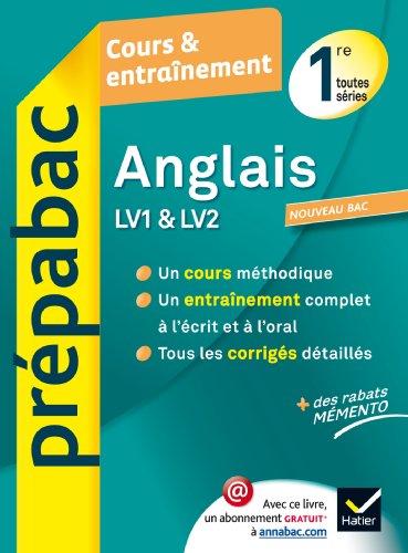 Beispielbild fr Anglais Lv1 & Lv2 1re Toutes Sries : Cours & Entranement : Nouveau Bac zum Verkauf von RECYCLIVRE