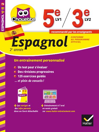 Stock image for Espagnol 2e anne 5e LV1 / 3e LV2: cahier de rvision et d'entranement for sale by Ammareal