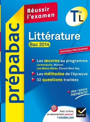 9782218973772: Littrature Tle L: Litterature Tl Bac 2014