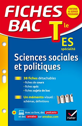 9782218986055: Fiches Bac Terminale: Sciences Sociales Et Politiques Terminale Es