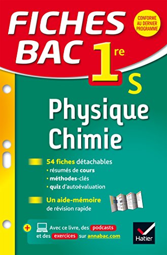 Stock image for Fiches bac Physique-Chimie 1re S: fiches de rvision - Premire S for sale by medimops