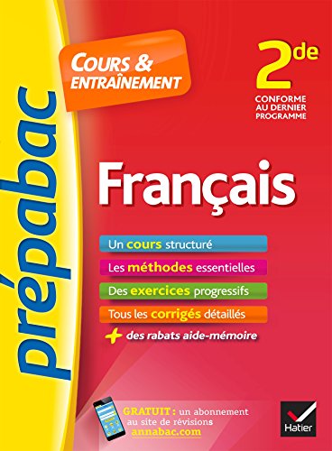 Beispielbild fr Franais 2de - Prpabac Cours & entranement: cours, mthodes et exercices progressifs (seconde) zum Verkauf von Ammareal