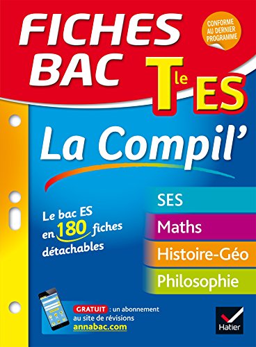 Beispielbild fr Fiches bac La Compil' Tle ES: le bac ES en 180 fiches de rvision zum Verkauf von Ammareal