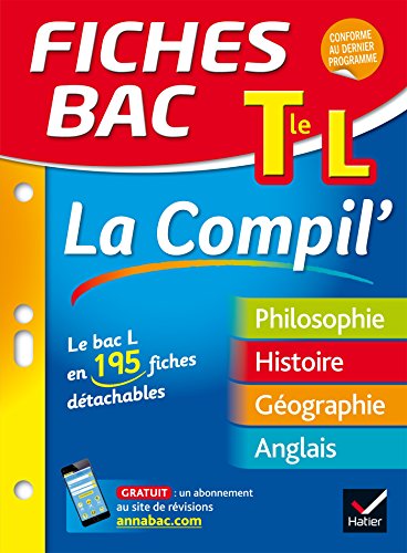 Stock image for Fiches bac La Compil' Tle L: le bac L en 195 fiches de rvision for sale by Ammareal