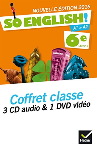 Imagen de archivo de So English! Anglais 6e d. 2016 - Coffret CD audio classe + DVD video a la venta por medimops