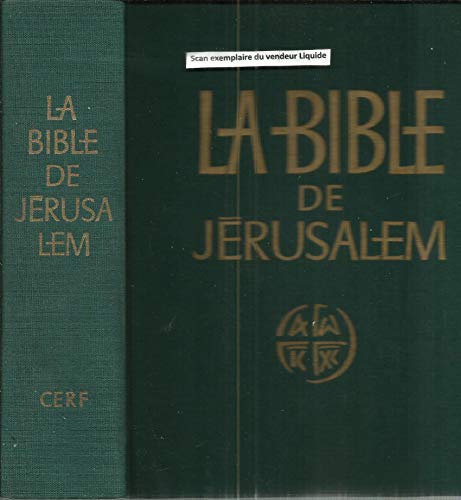 Stock image for La Bible de Jrusalem for sale by medimops