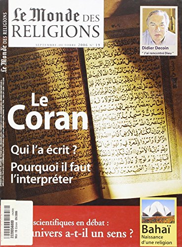 9782220056883: MONDE DES RELIGIONS 19 CORAN 09/2006