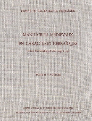 Beispielbild fr Manuscrits mdivaux en caractres hbraques portant des indications de date jusqu'en 1540 -T2 zum Verkauf von Gallix