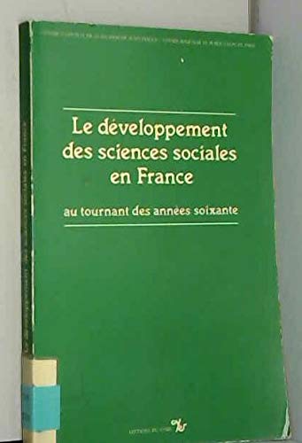 Beispielbild fr Le Dveloppement des sciences sociales en France zum Verkauf von Chapitre.com : livres et presse ancienne