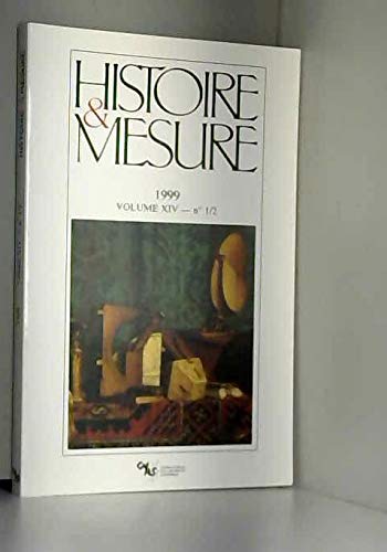 Revue Histoire Et Mesure T.14 N°1-2