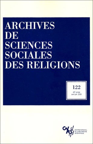 9782222967323: ARCHIVES DE SCIENCES SOCIALES DES RELIGIONS 122