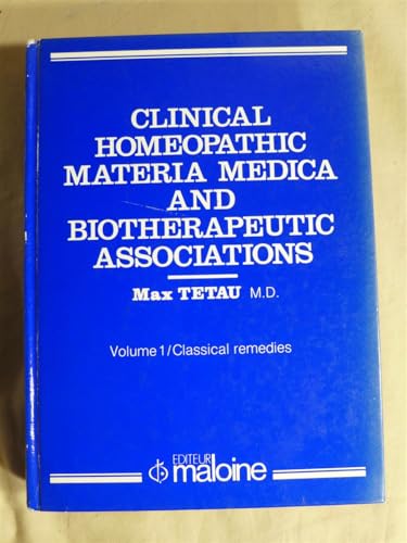 Beispielbild fr Clinical Homeopathic V.1 Anglais zum Verkauf von BooksRun