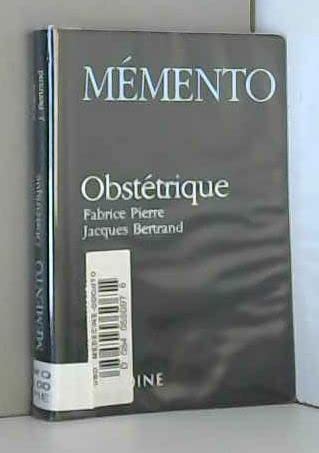 Beispielbild fr Mmento obsttrique zum Verkauf von medimops