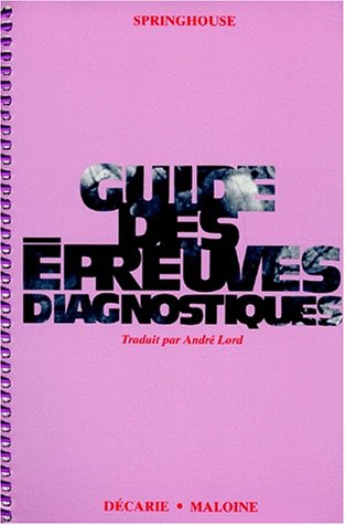 Guide des Ã©preuves diagnostiques (9782224021375) by Guy Letellier