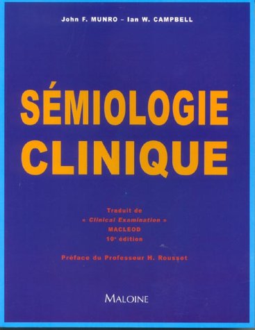 9782224027049: Semiologie Clinique. Traduit De "Clinical Examination" Macleod, 10eme Edition