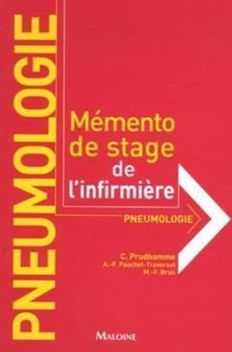 Beispielbild fr Pneumologie : Mmento de stage de l'infirmire zum Verkauf von medimops