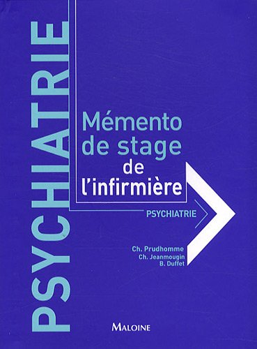 Beispielbild fr Mmento de stage de l'infirmire : psychiatrie zum Verkauf von Ammareal